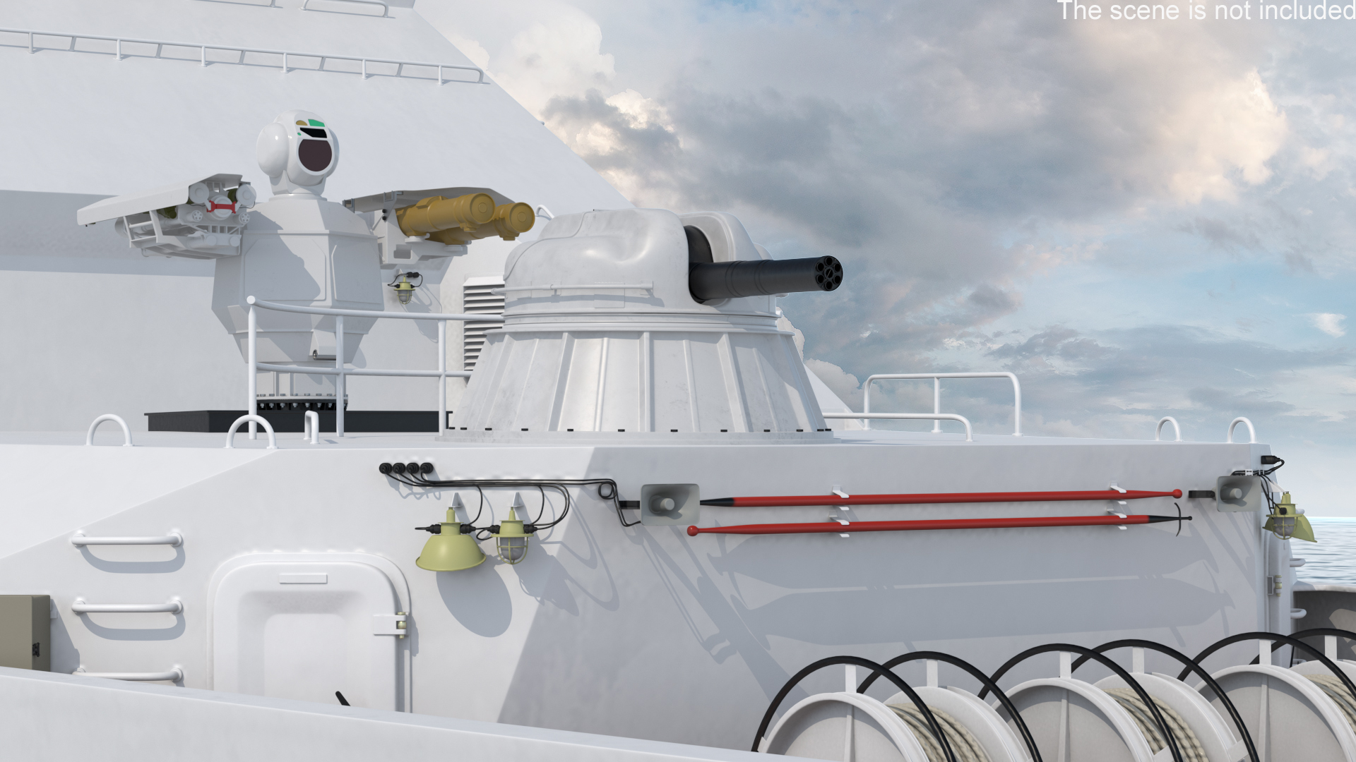 3D Coast Guard Ship Rigged model