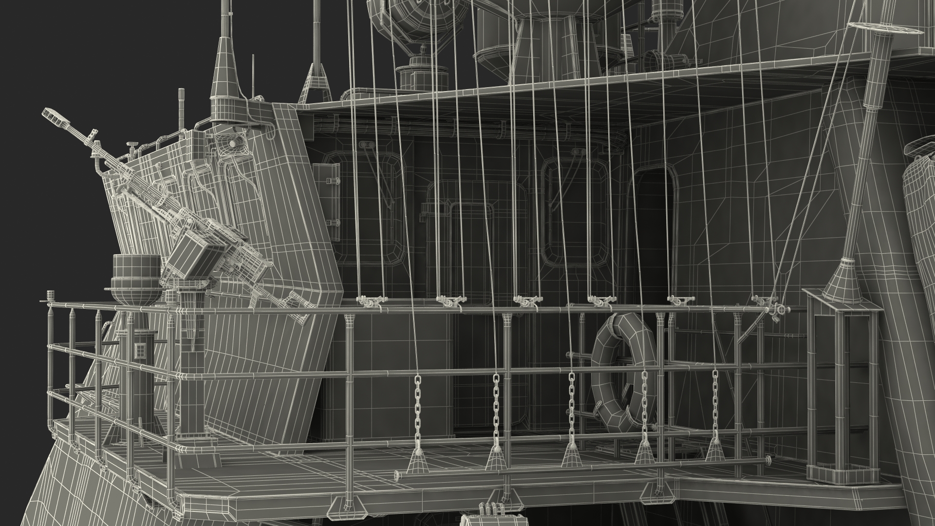 3D Coast Guard Ship Rigged model