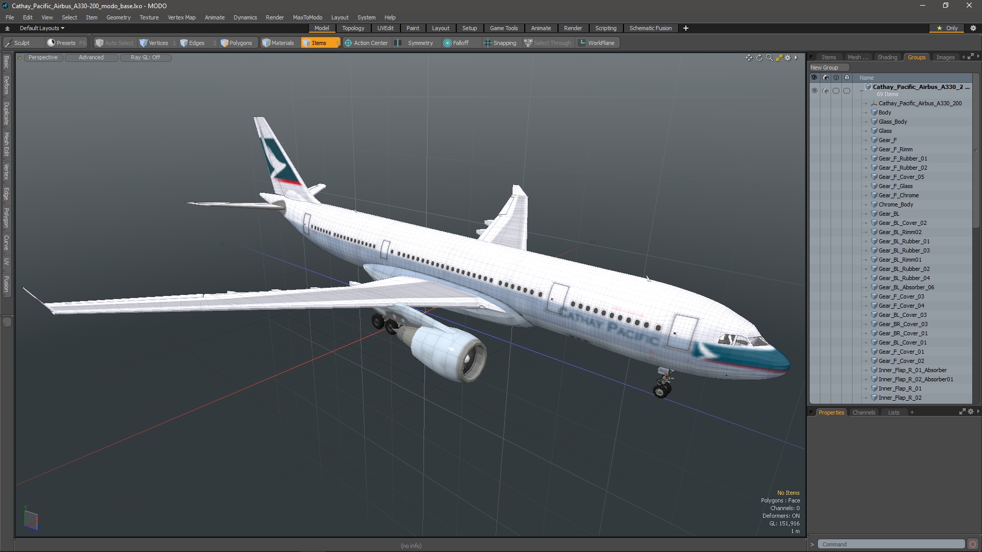 3D model Cathay Pacific Airbus A330-200