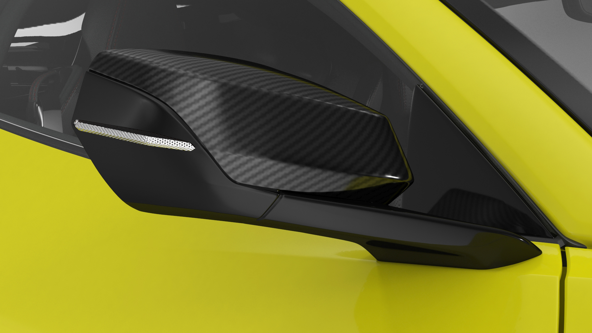 Yellow Chevrolet Corvette Z0 2023 Coupe 3D model