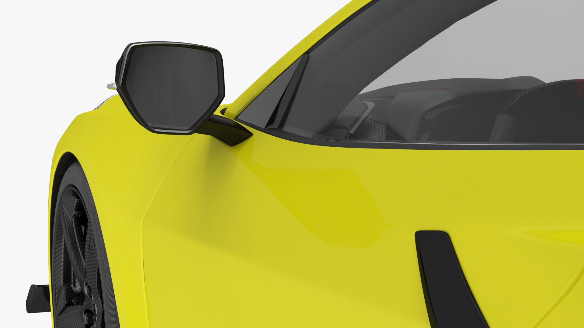 Yellow Chevrolet Corvette Z0 2023 Coupe 3D model