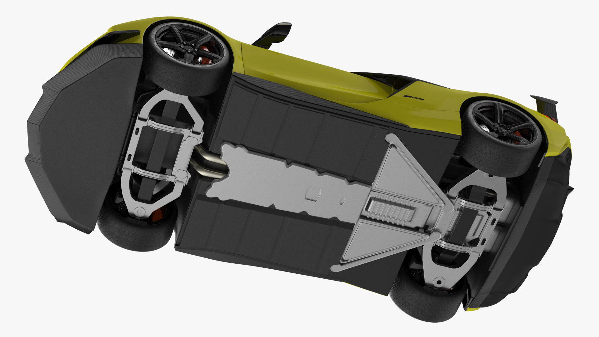 Yellow Chevrolet Corvette Z0 2023 Coupe 3D model