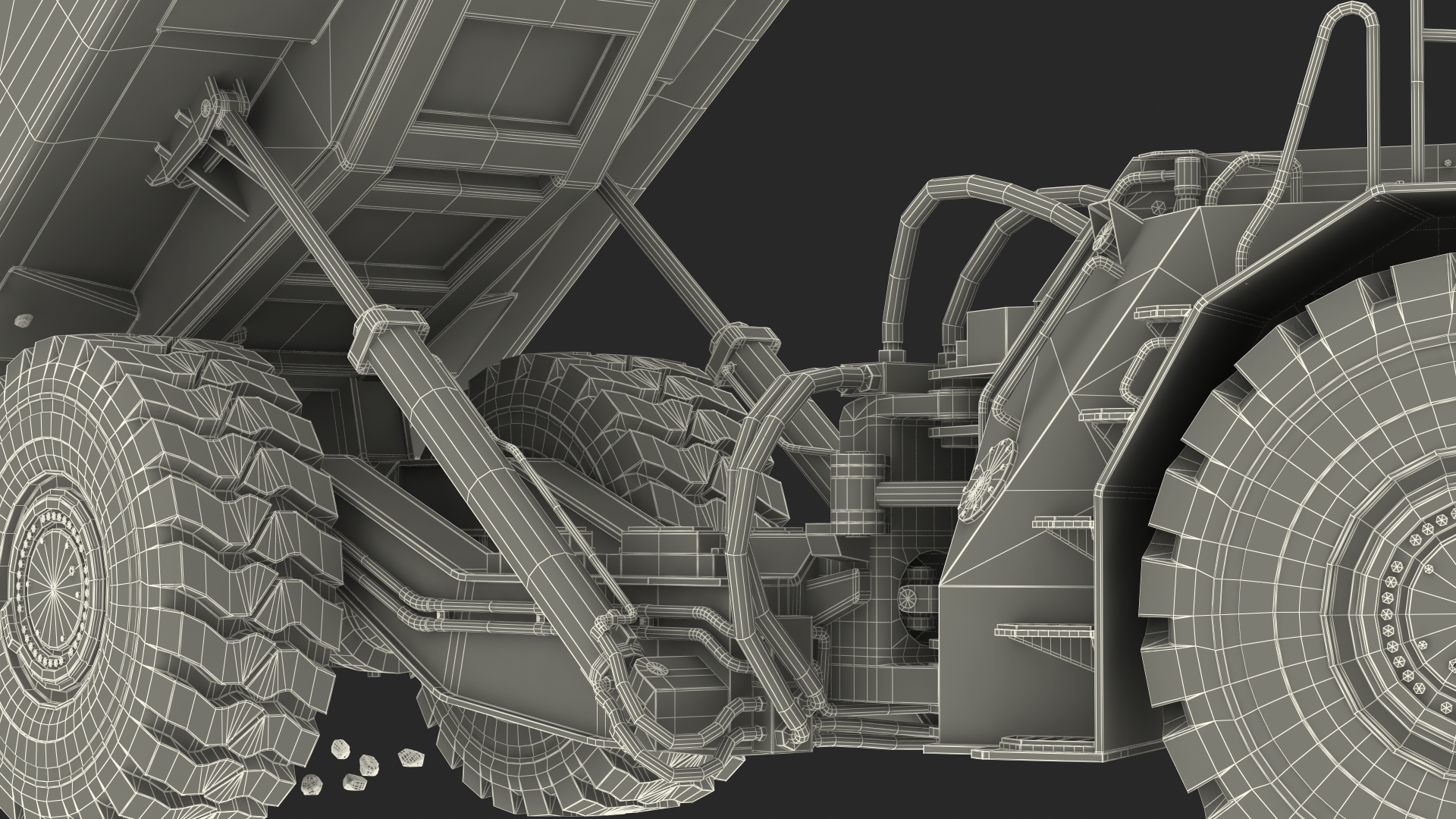 Underground Truck Unload Coal 3D model