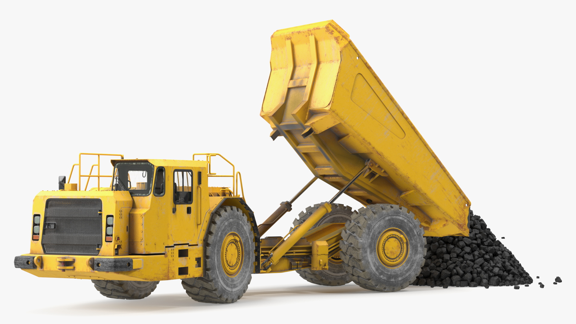 Underground Truck Unload Coal 3D model