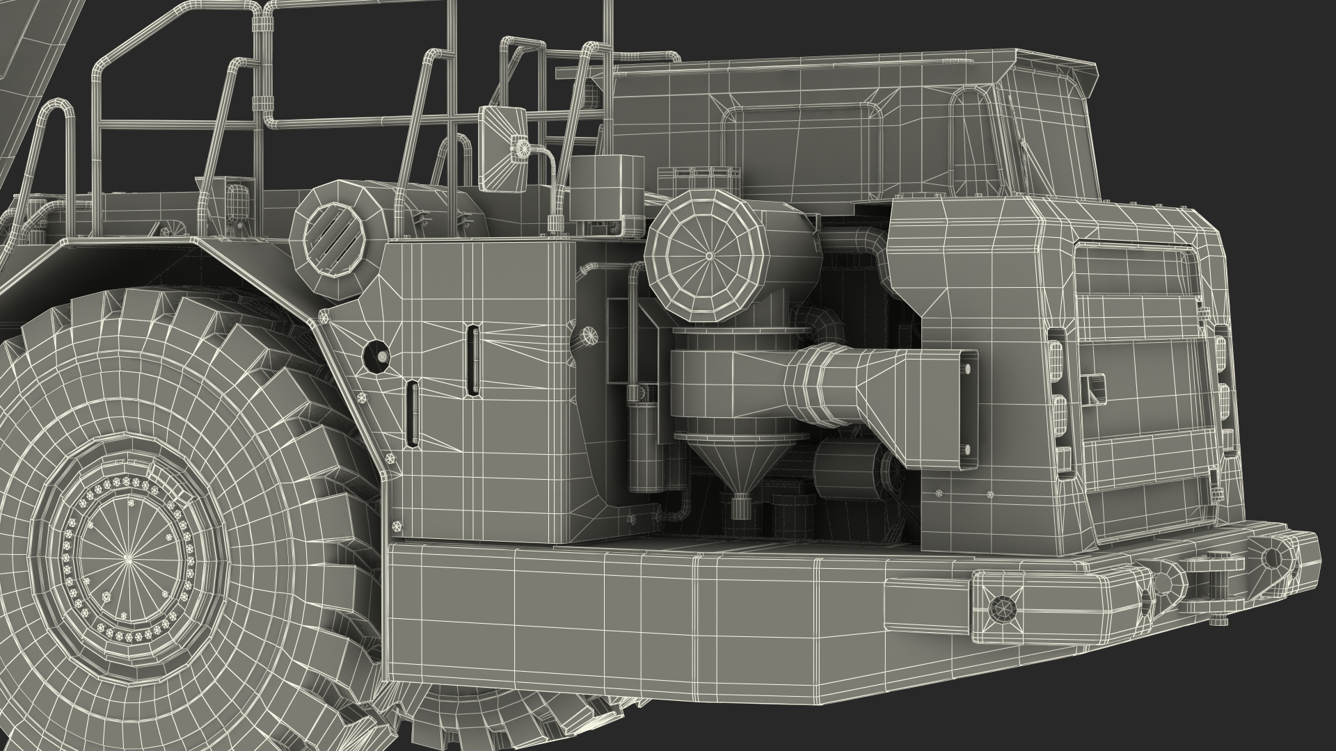 Underground Truck Unload Coal 3D model