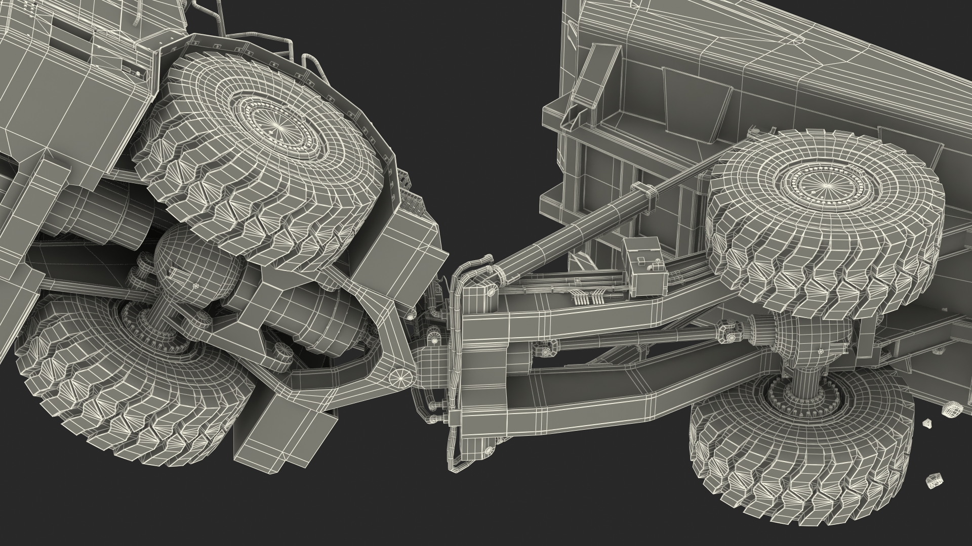 Underground Truck Unload Coal 3D model