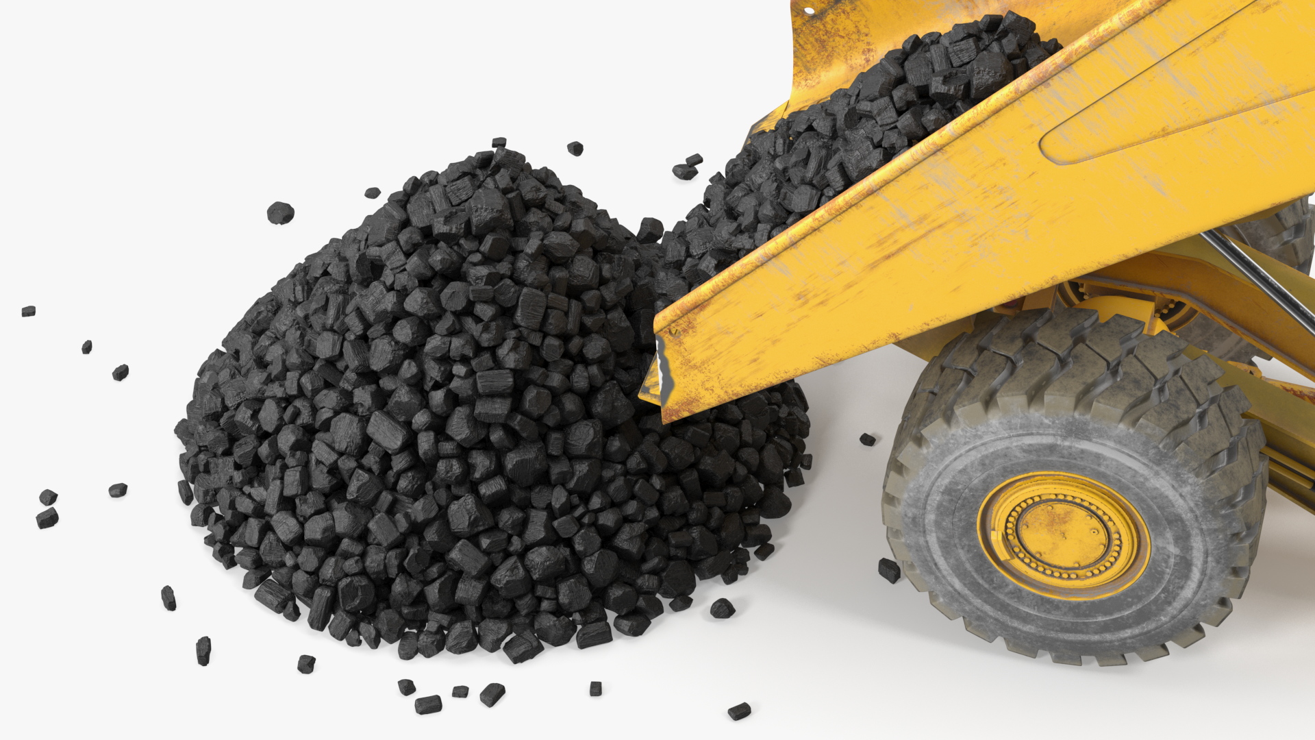 Underground Truck Unload Coal 3D model