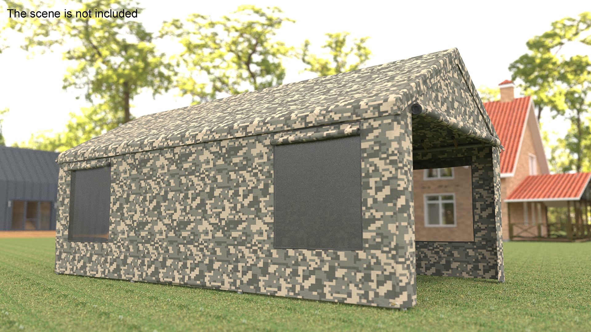 Carport Tent Camouflage Color 3D model