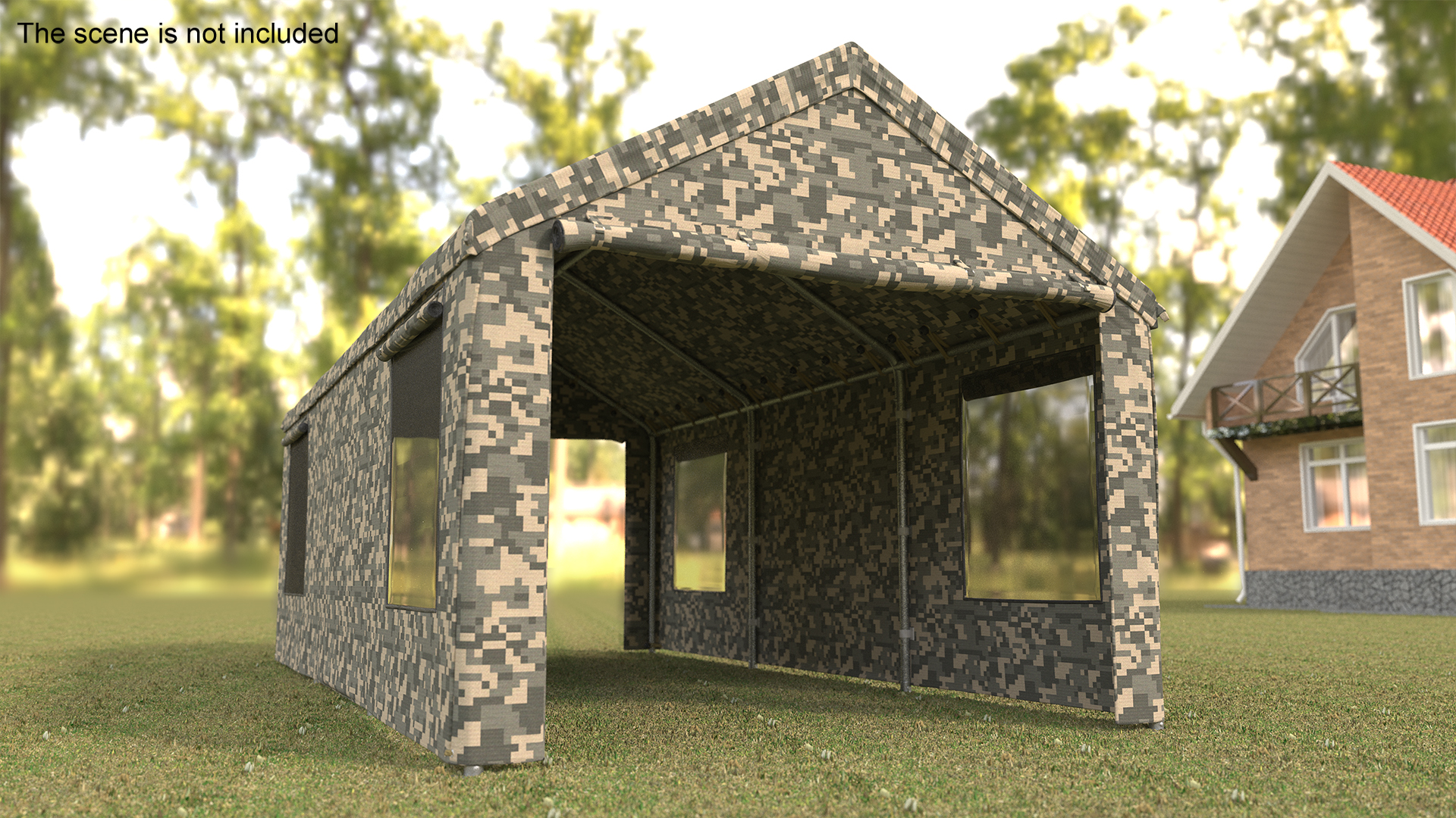 Carport Tent Camouflage Color 3D model