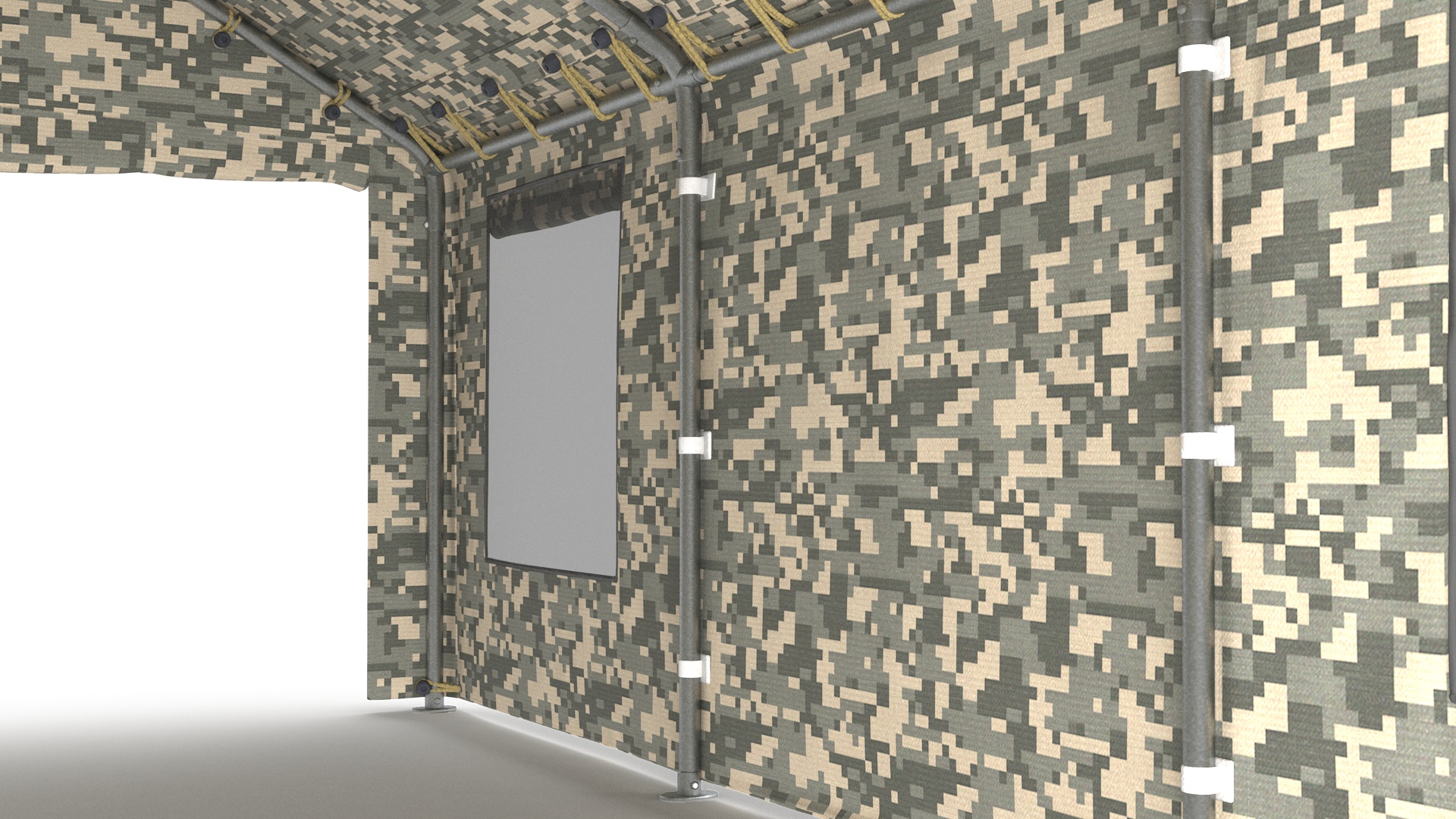 Carport Tent Camouflage Color 3D model