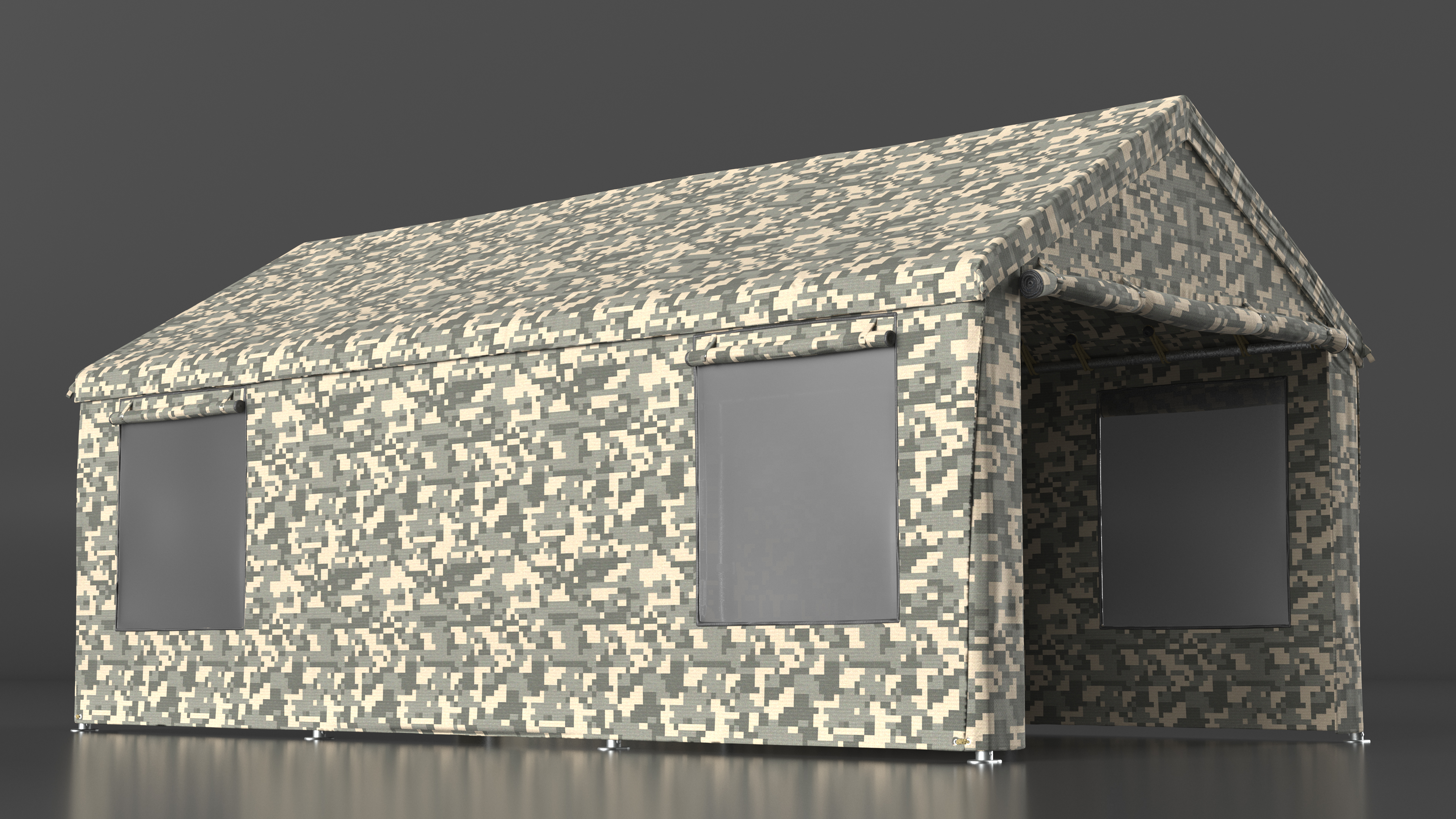Carport Tent Camouflage Color 3D model