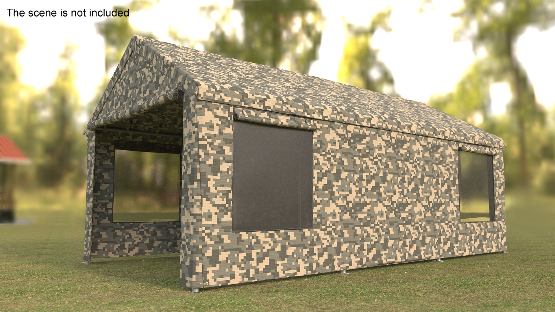Carport Tent Camouflage Color 3D model