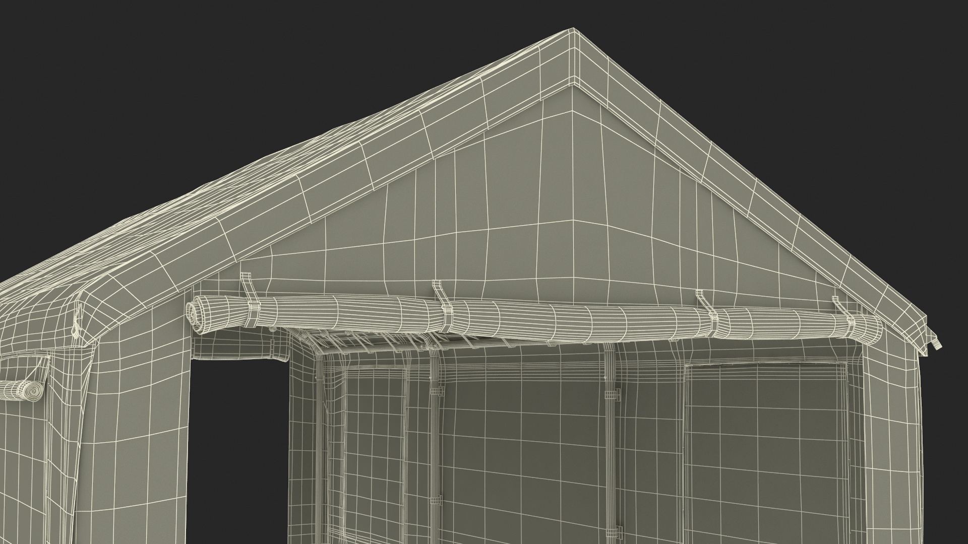 Carport Tent Camouflage Color 3D model