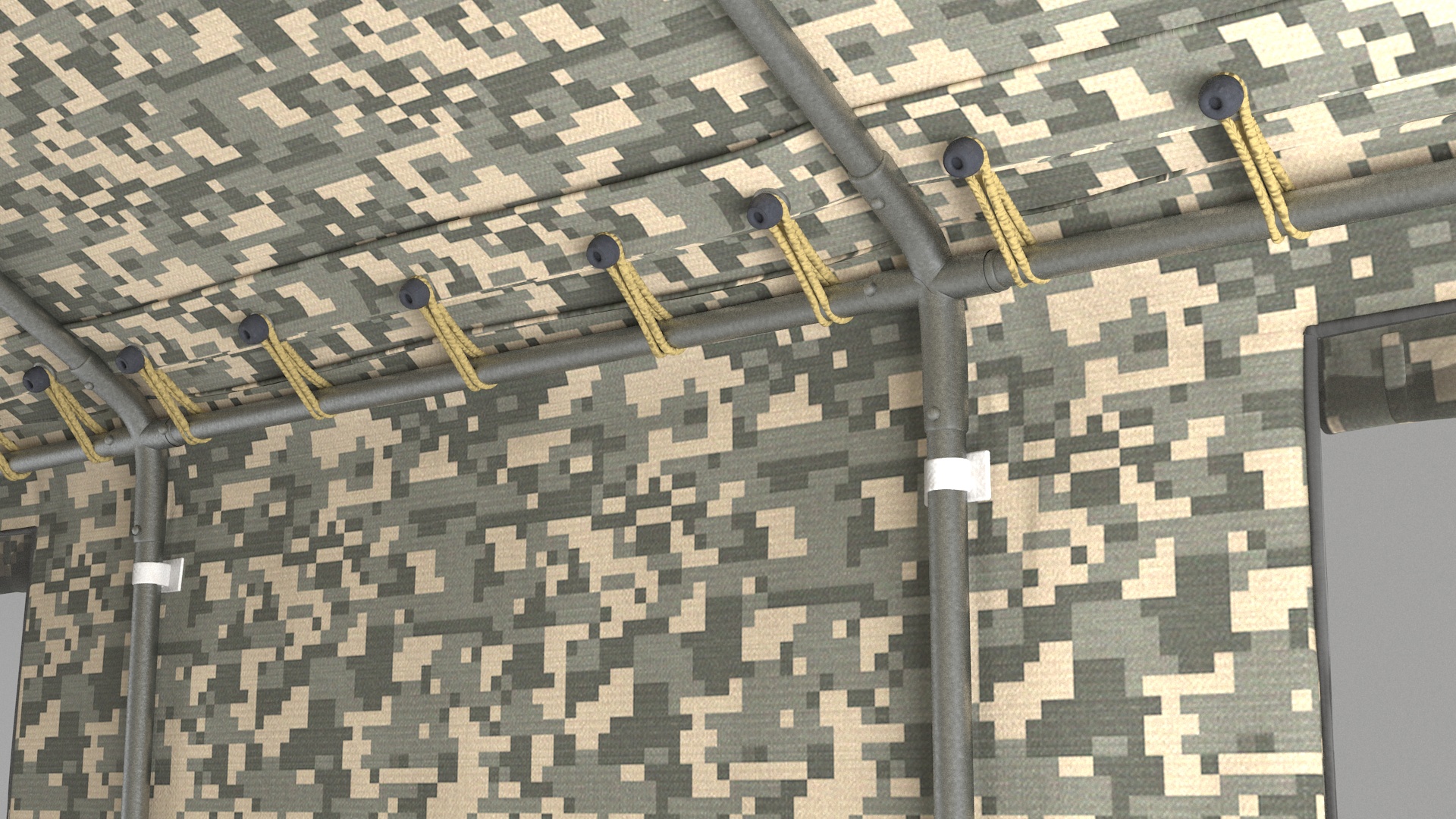 Carport Tent Camouflage Color 3D model