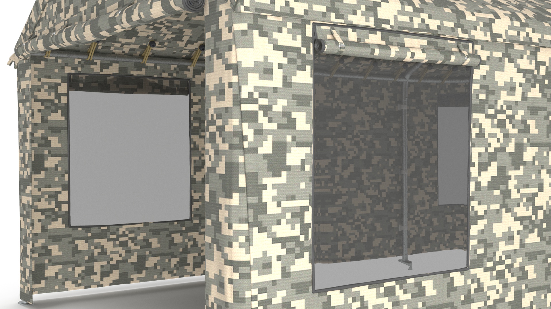 Carport Tent Camouflage Color 3D model