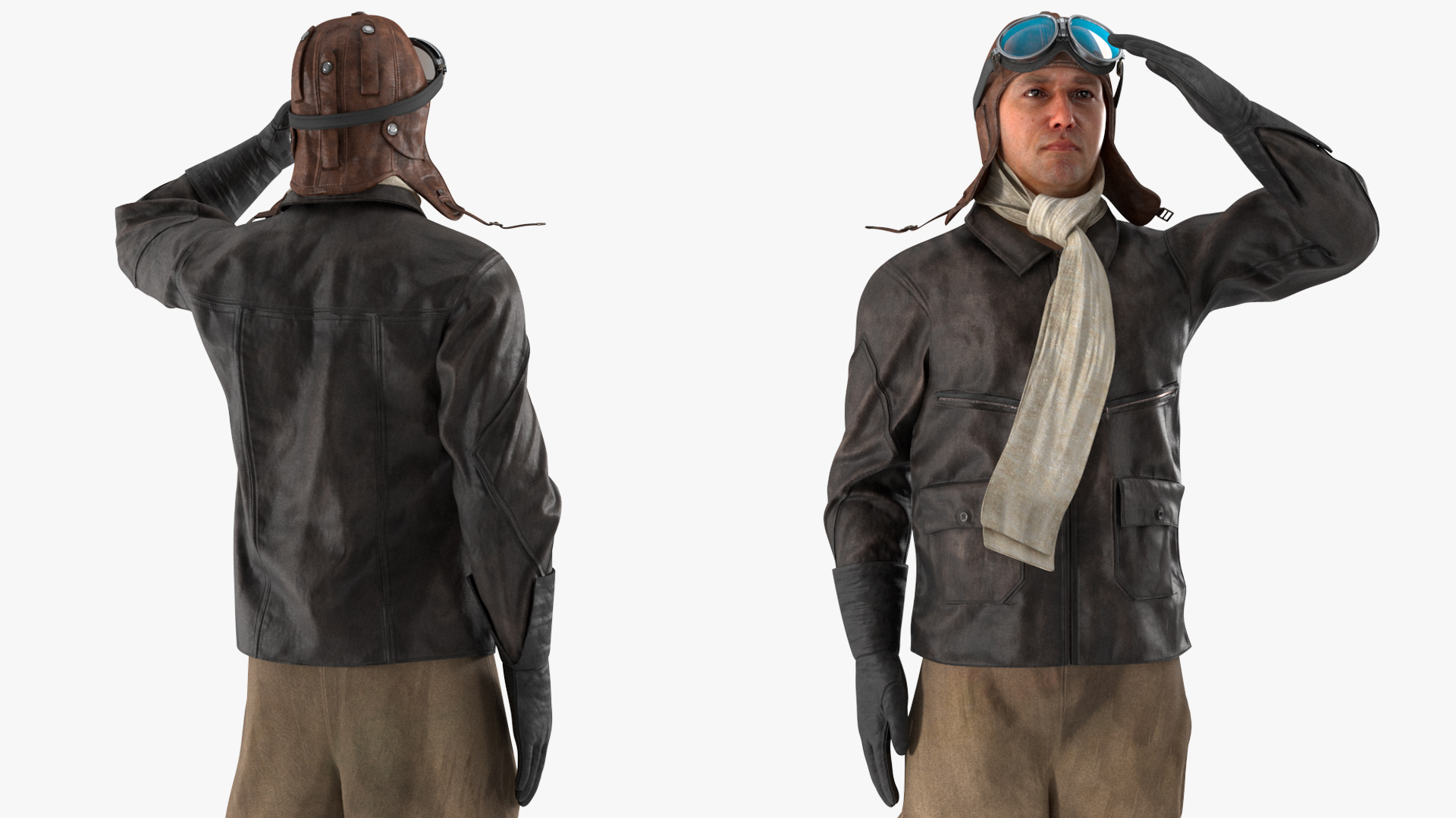 3D model The Vintage Pilot Salutes