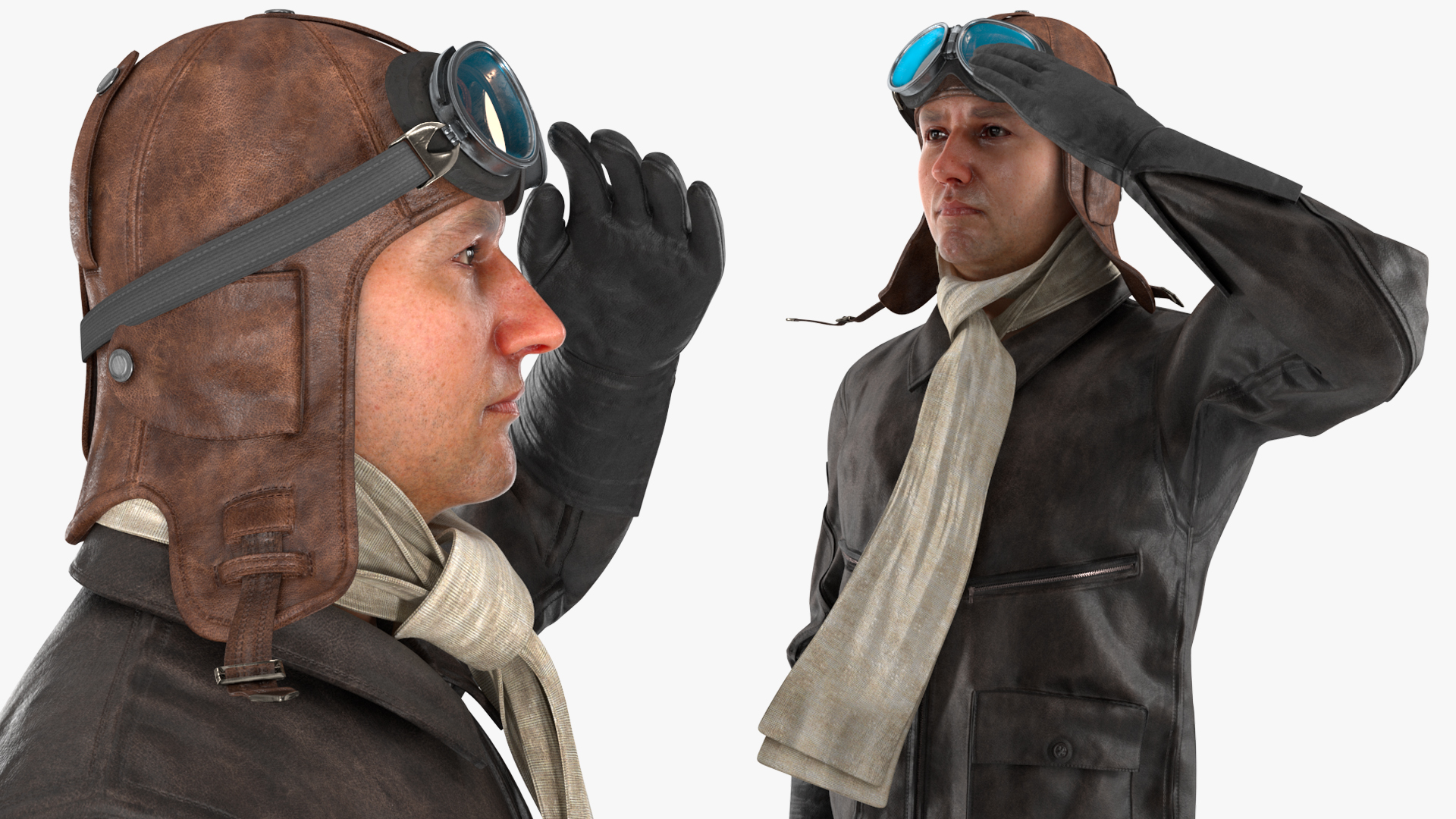 3D model The Vintage Pilot Salutes