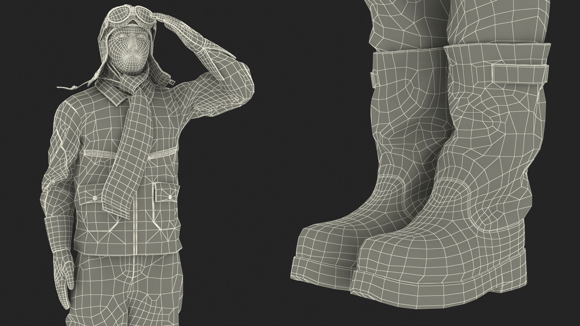 3D model The Vintage Pilot Salutes