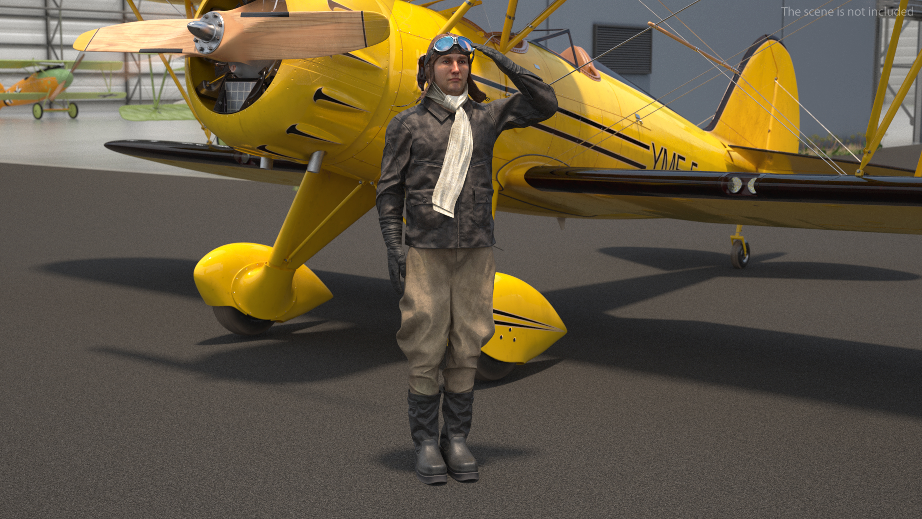 3D model The Vintage Pilot Salutes