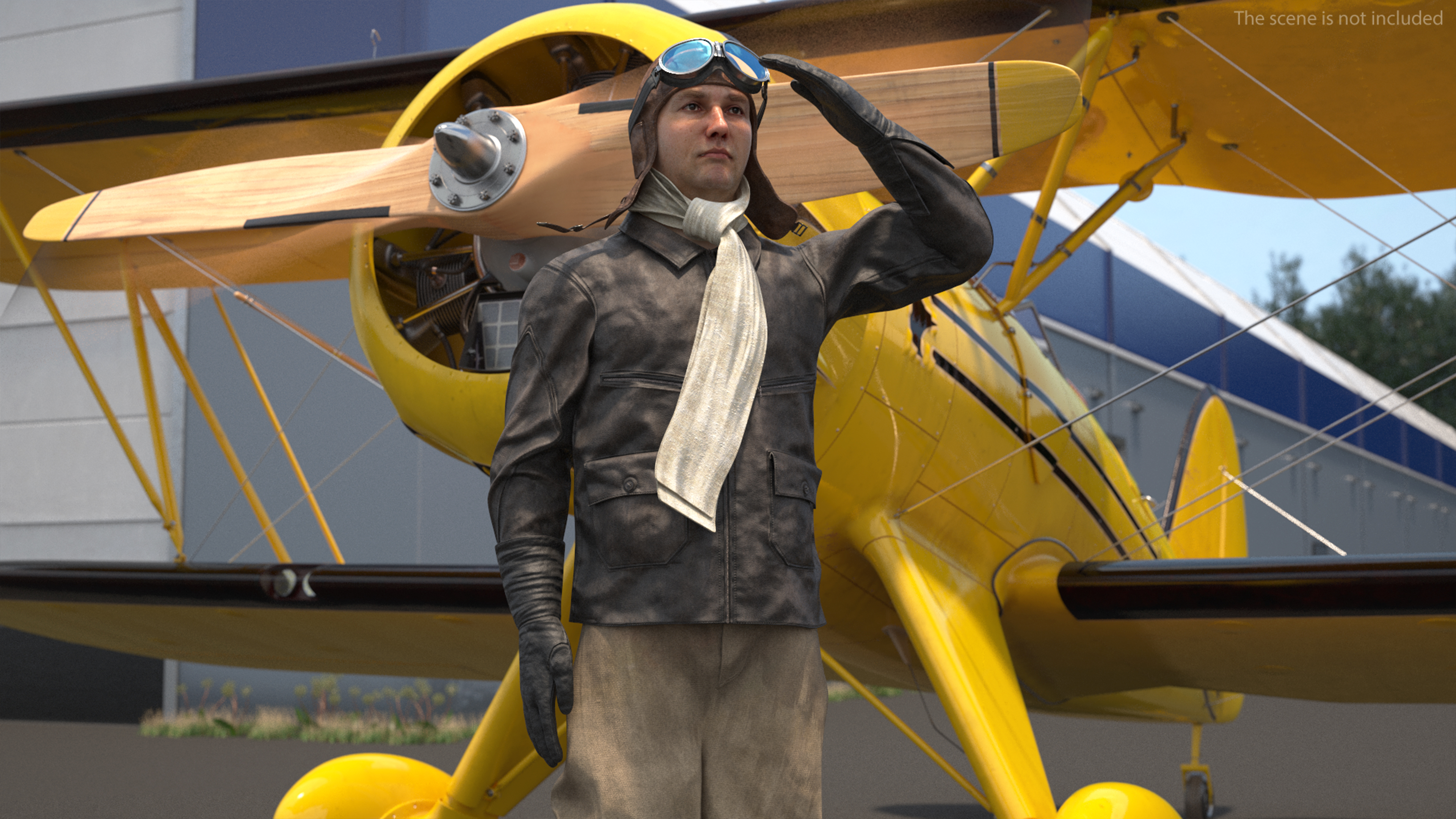 3D model The Vintage Pilot Salutes