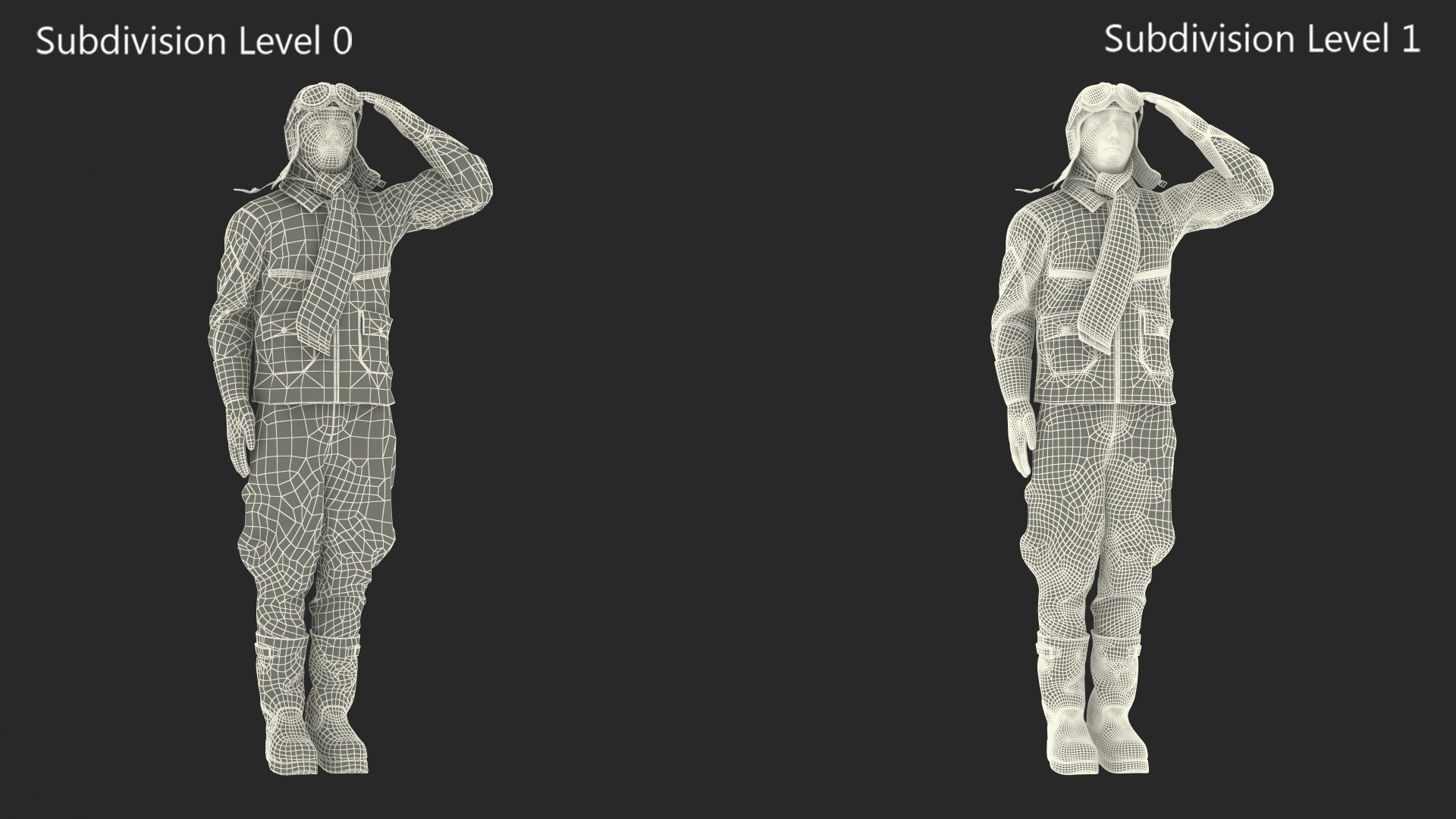 3D model The Vintage Pilot Salutes