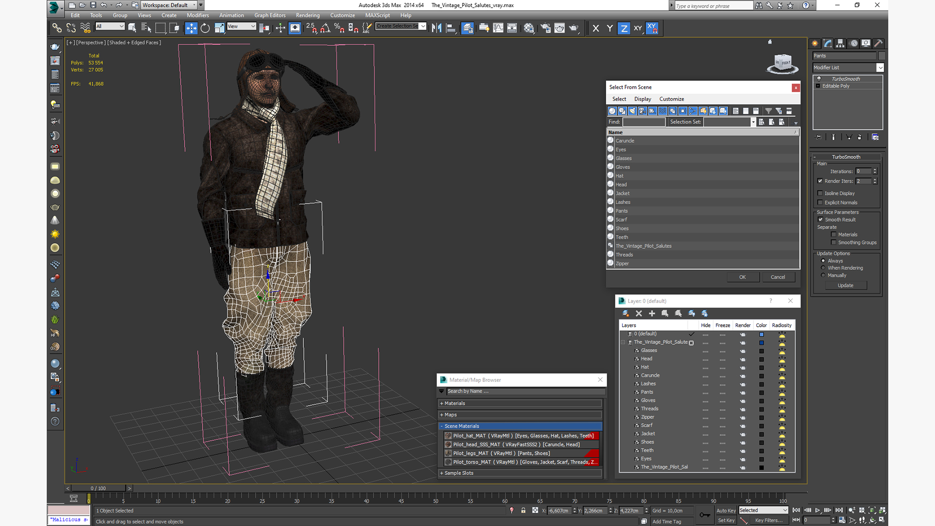 3D model The Vintage Pilot Salutes