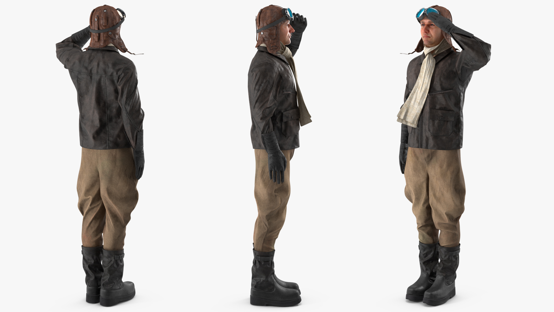3D model The Vintage Pilot Salutes