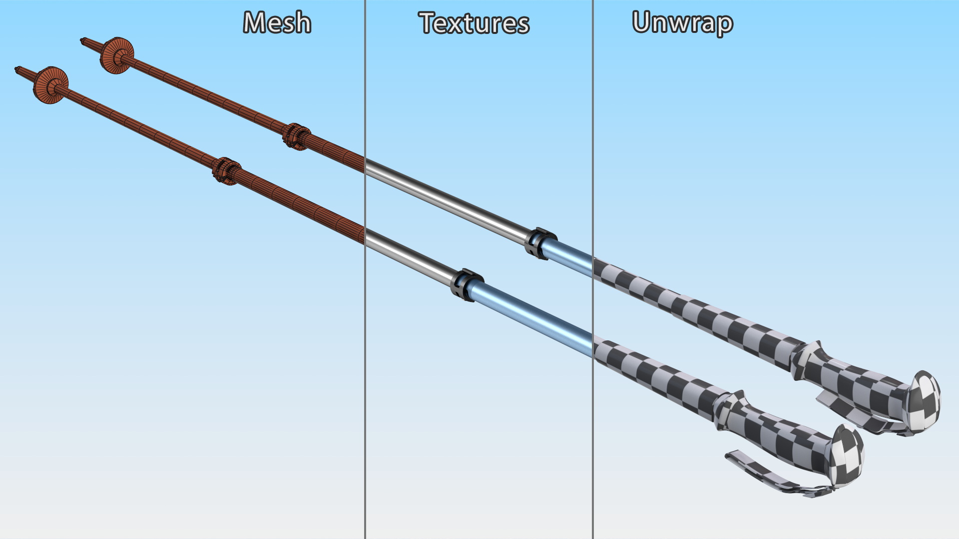 3D Idle Carbon Trekking-Poles
