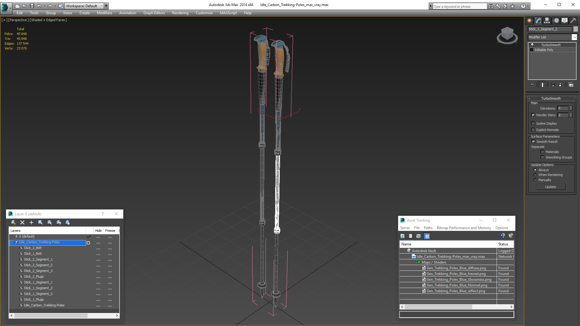 3D Idle Carbon Trekking-Poles