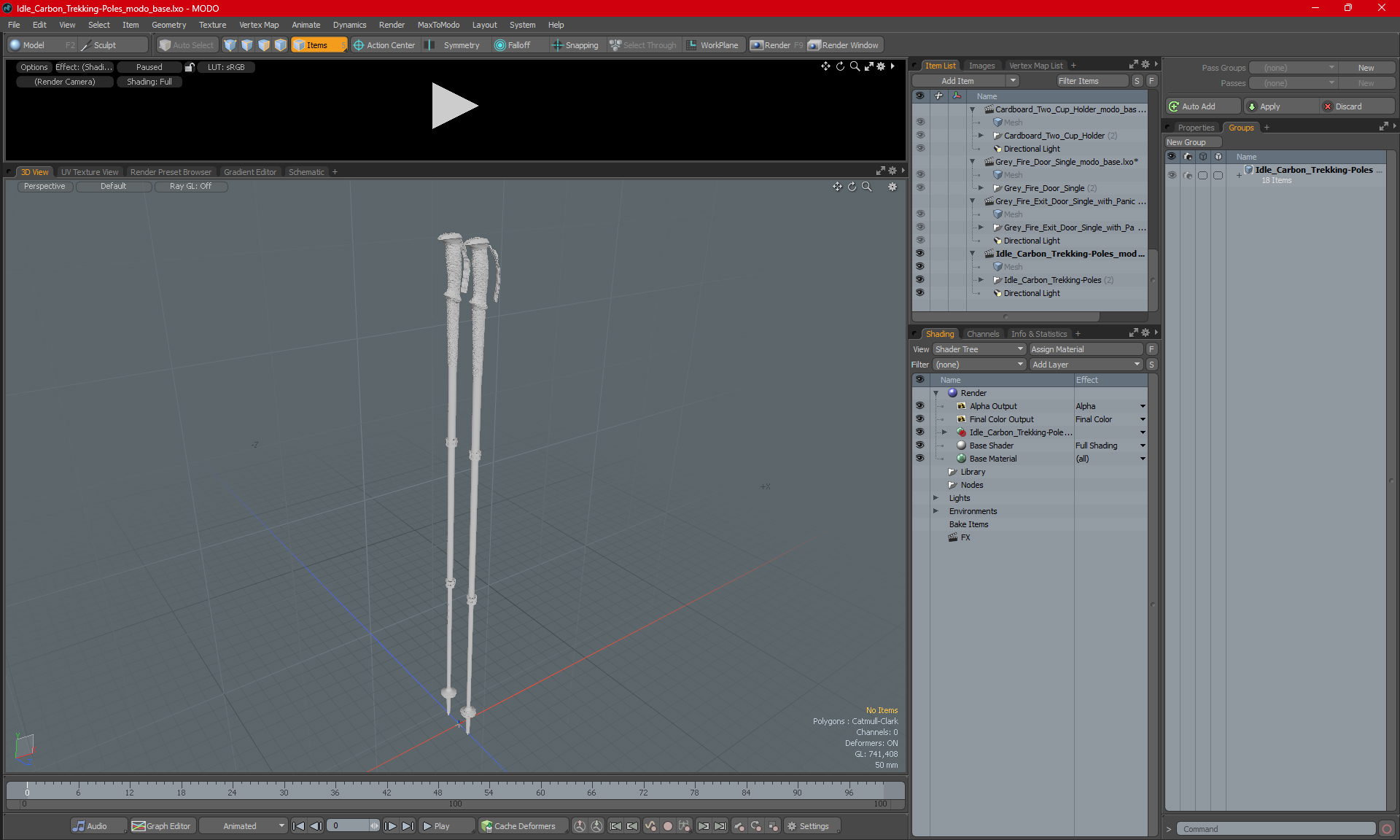 3D Idle Carbon Trekking-Poles
