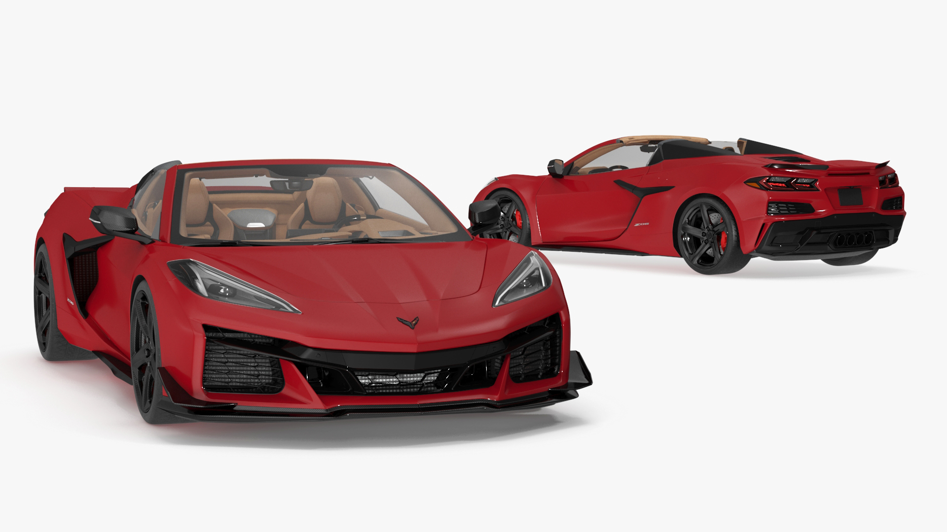 3D Chevrolet Corvette Cabriolet Z06 2023 Cabriolet Open Red
