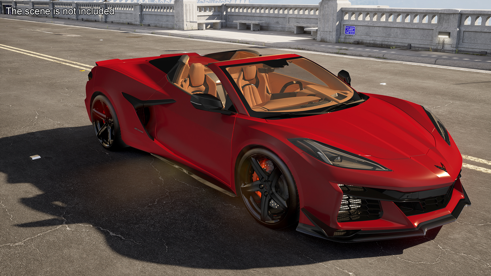 3D Chevrolet Corvette Cabriolet Z06 2023 Cabriolet Open Red