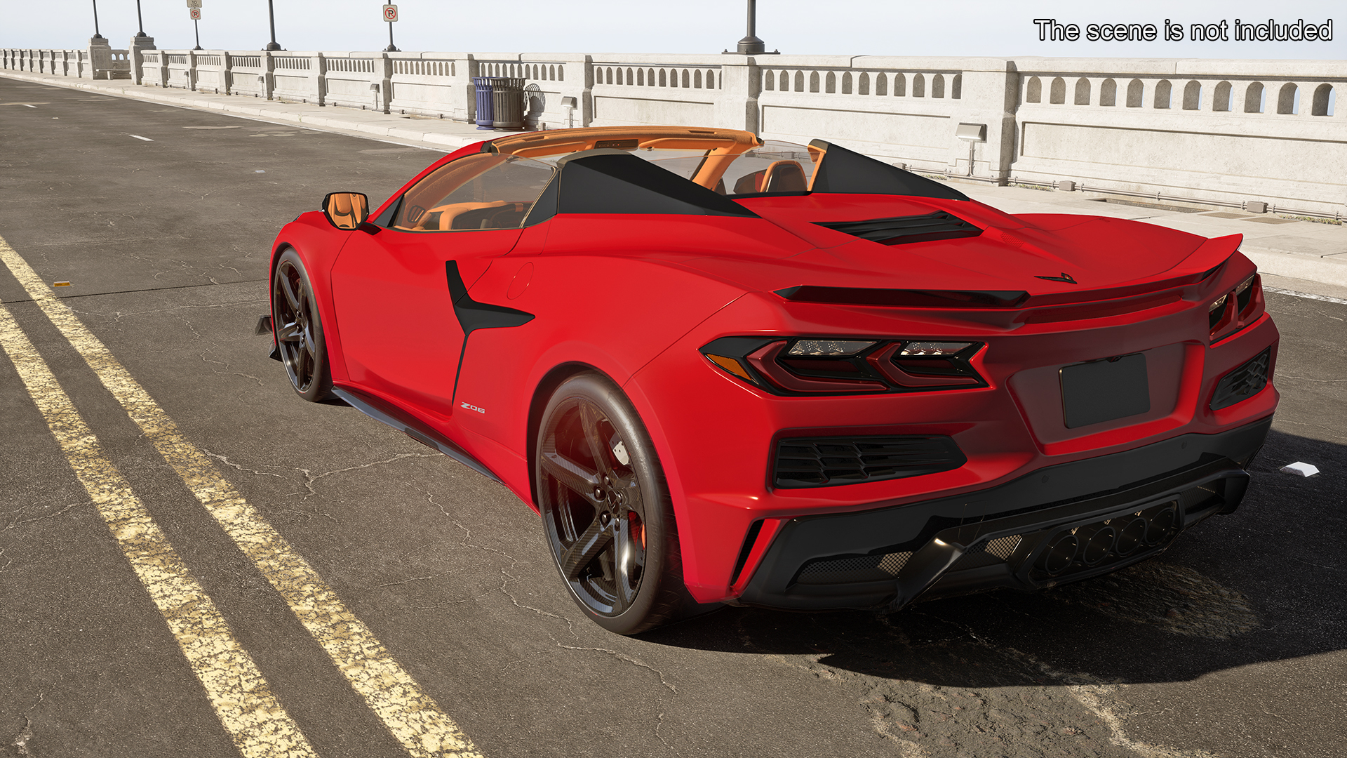 3D Chevrolet Corvette Cabriolet Z06 2023 Cabriolet Open Red