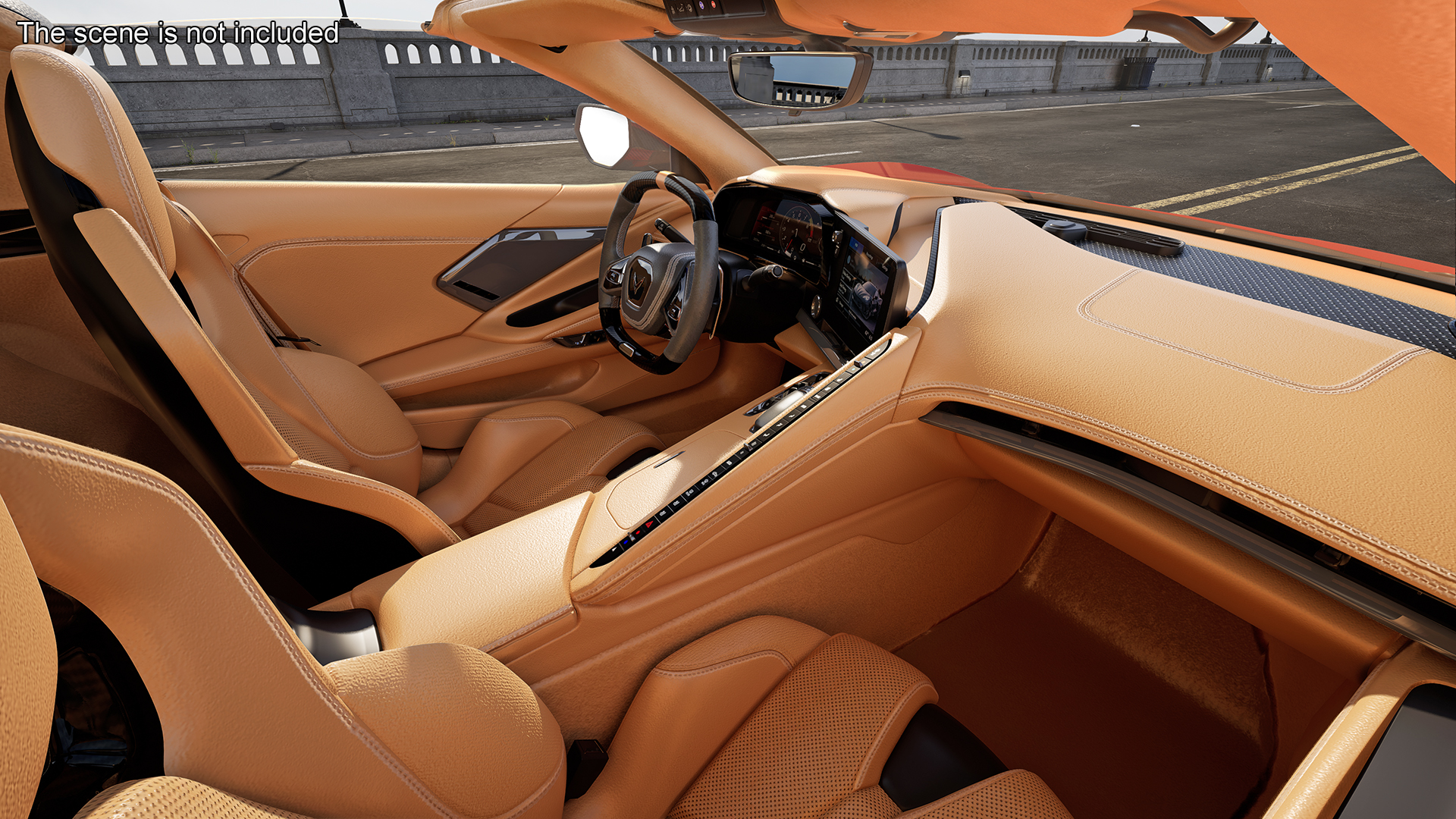 3D Chevrolet Corvette Cabriolet Z06 2023 Cabriolet Open Red