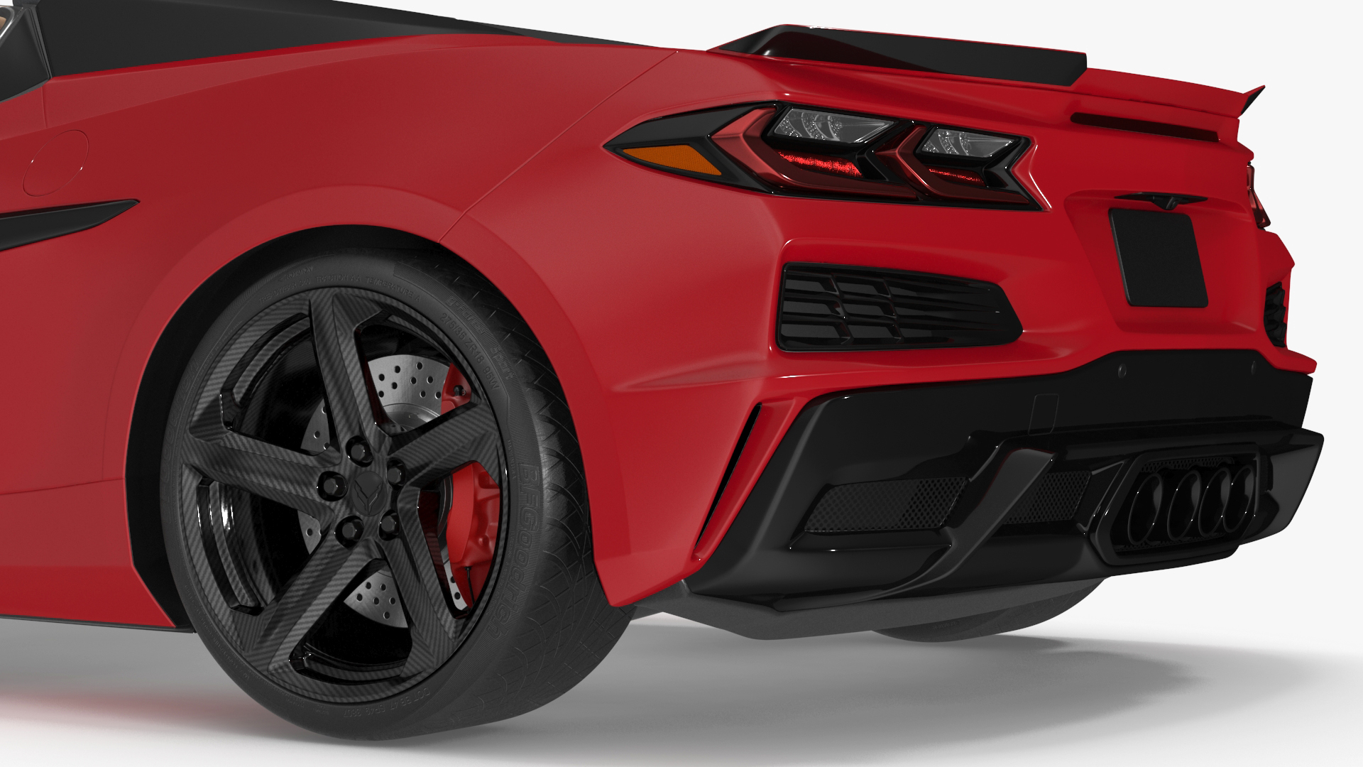 3D Chevrolet Corvette Cabriolet Z06 2023 Cabriolet Open Red
