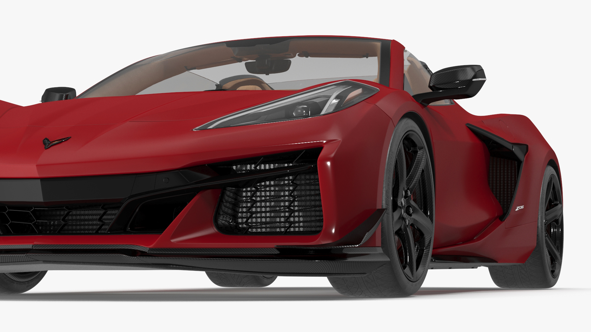 3D Chevrolet Corvette Cabriolet Z06 2023 Cabriolet Open Red