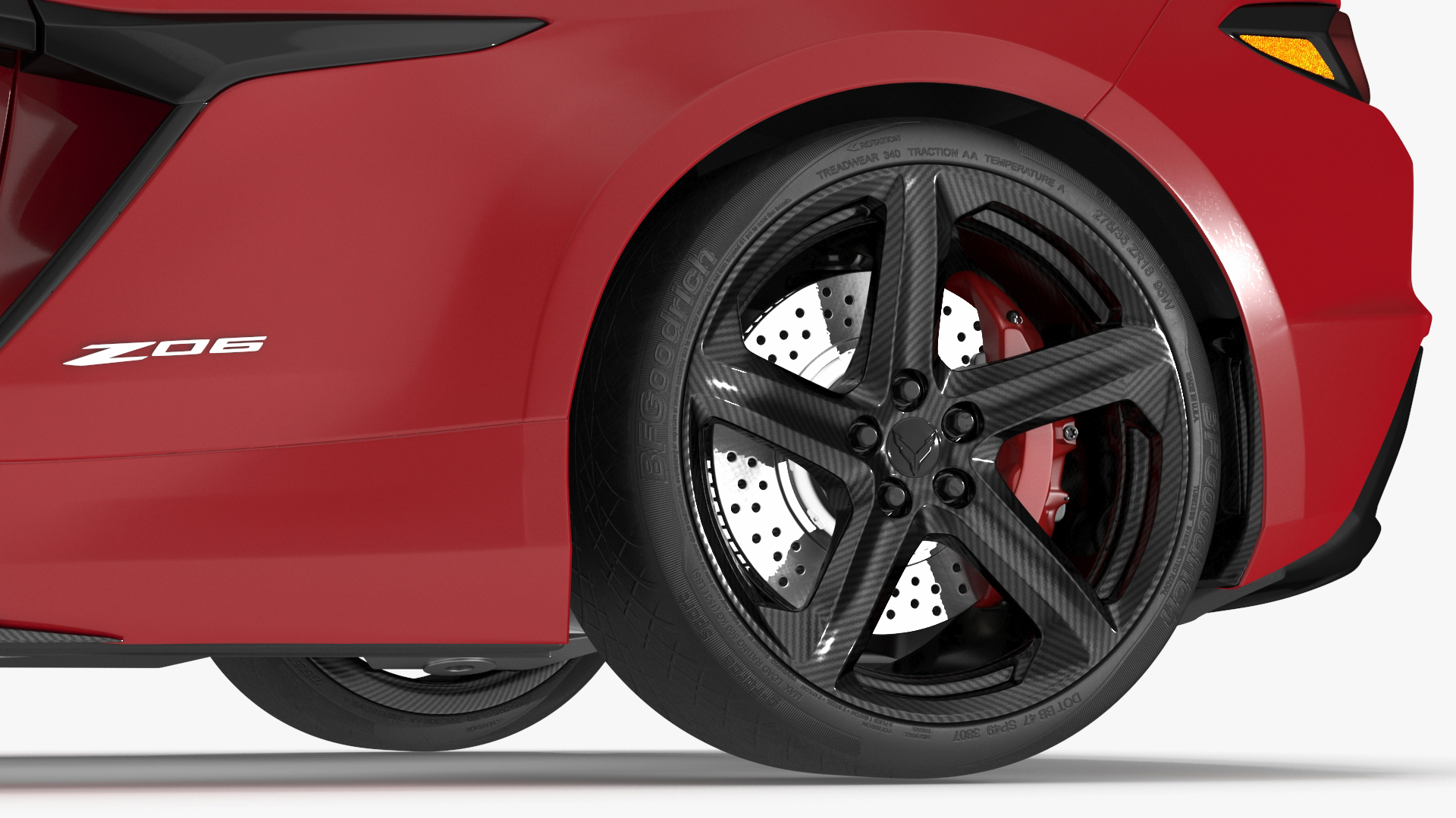 3D Chevrolet Corvette Cabriolet Z06 2023 Cabriolet Open Red