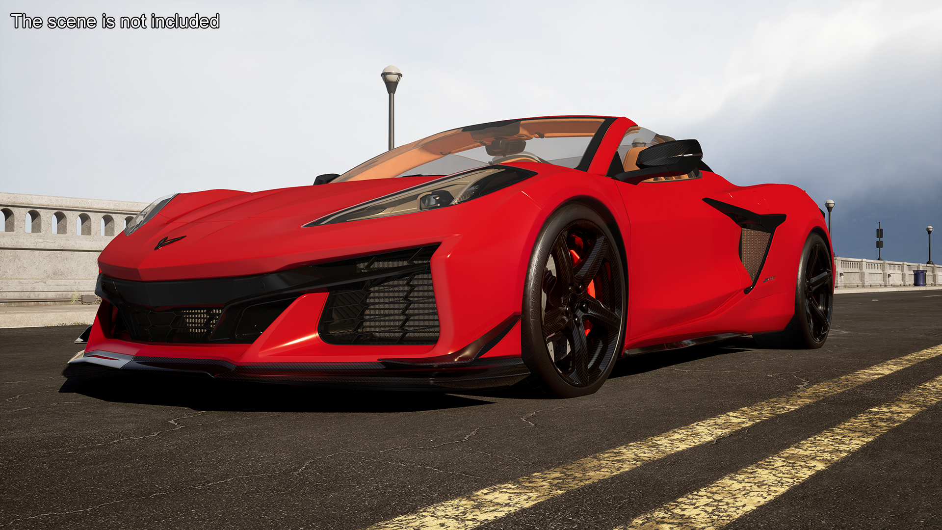3D Chevrolet Corvette Cabriolet Z06 2023 Cabriolet Open Red