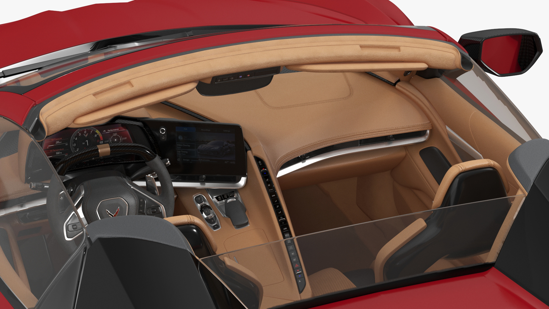 3D Chevrolet Corvette Cabriolet Z06 2023 Cabriolet Open Red
