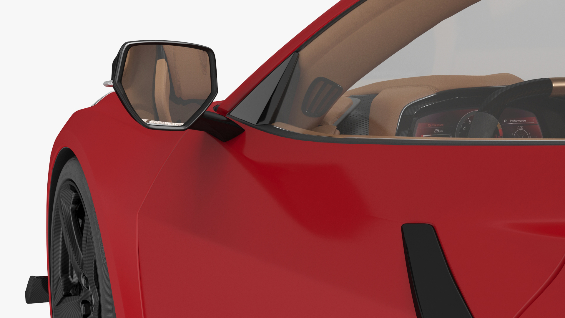 3D Chevrolet Corvette Cabriolet Z06 2023 Cabriolet Open Red