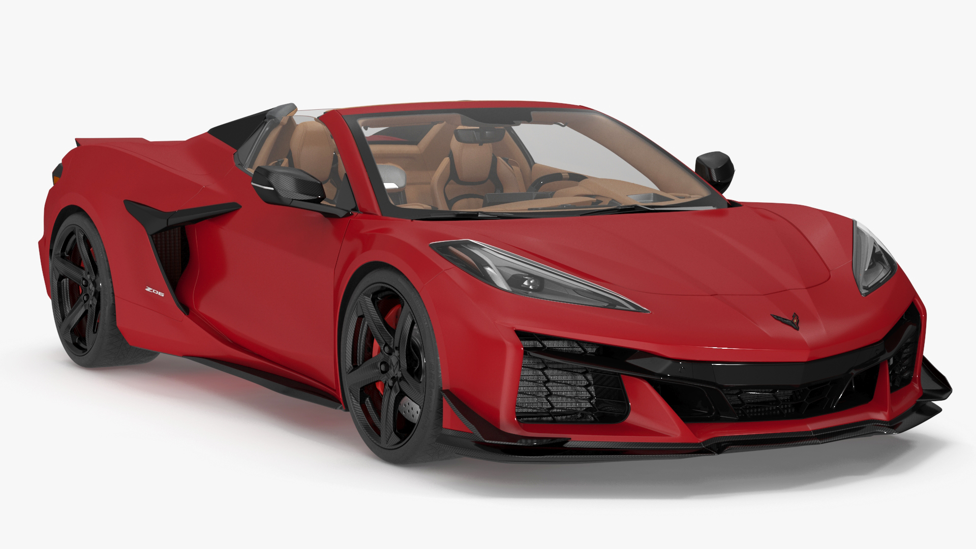 3D Chevrolet Corvette Cabriolet Z06 2023 Cabriolet Open Red