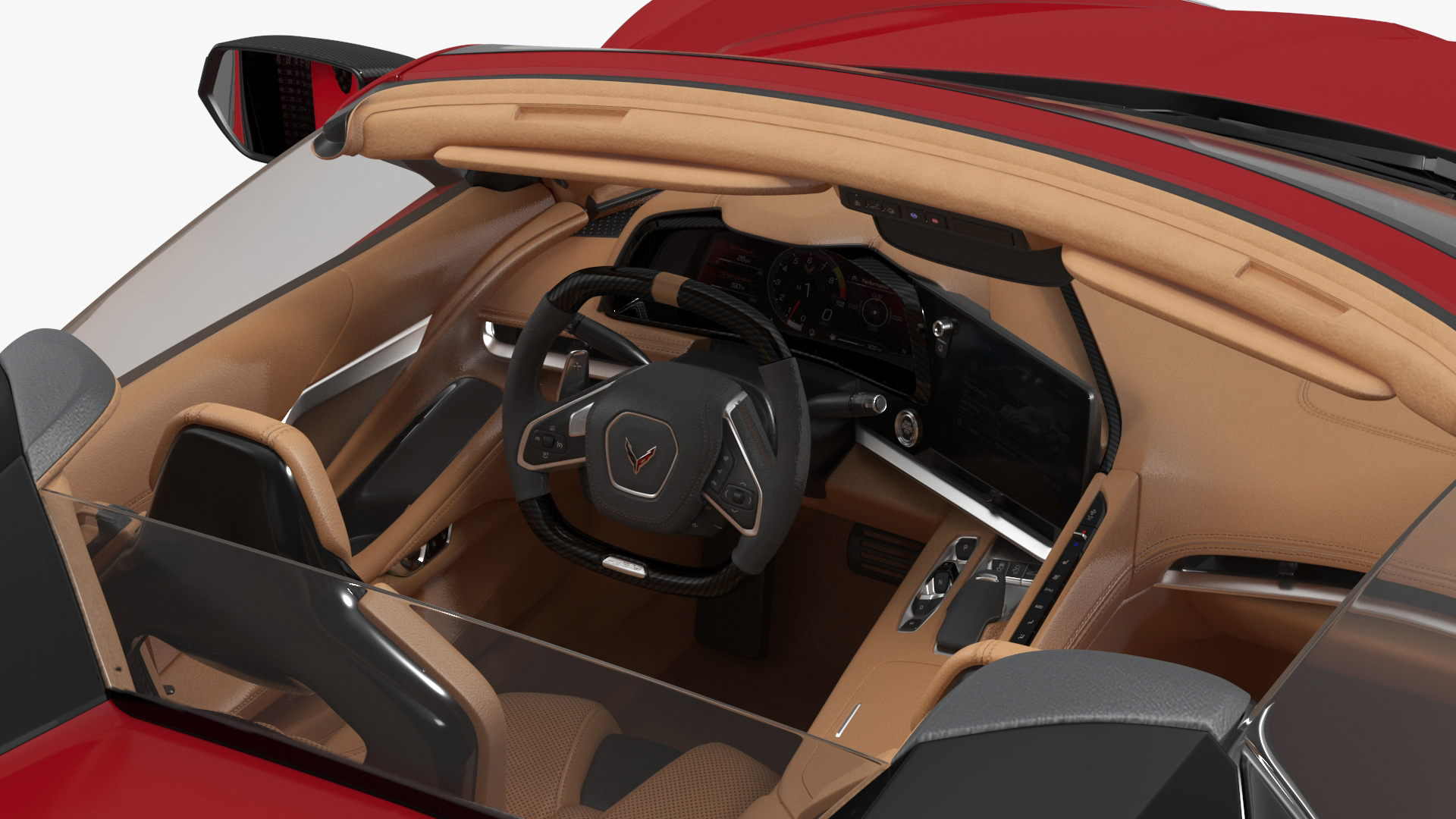 3D Chevrolet Corvette Cabriolet Z06 2023 Cabriolet Open Red