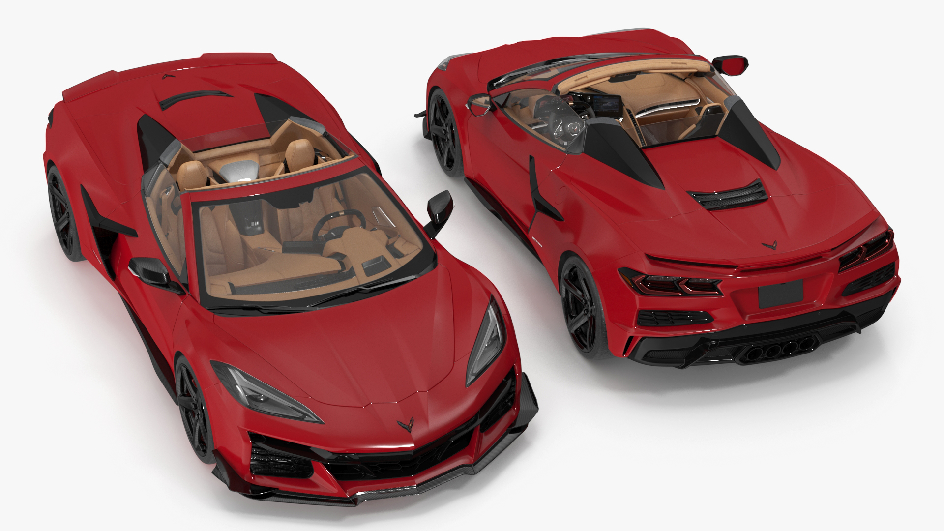 3D Chevrolet Corvette Cabriolet Z06 2023 Cabriolet Open Red