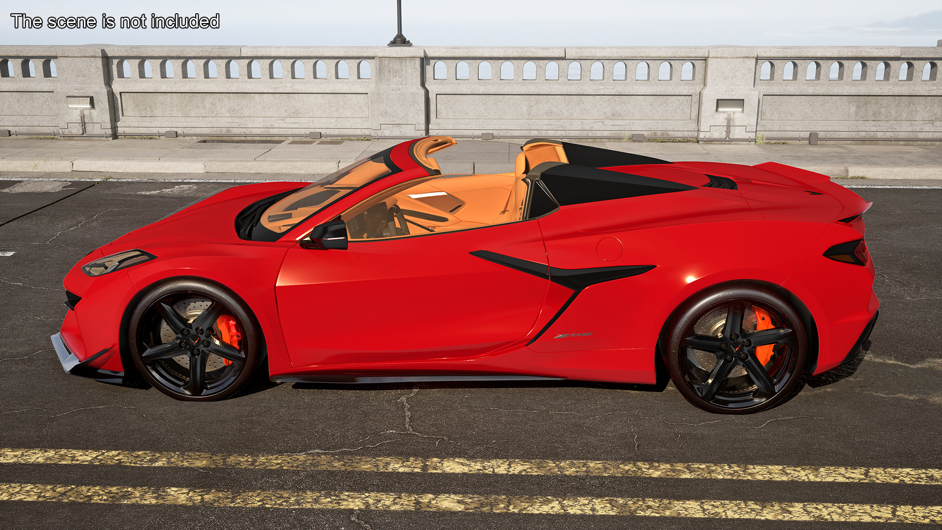 3D Chevrolet Corvette Cabriolet Z06 2023 Cabriolet Open Red