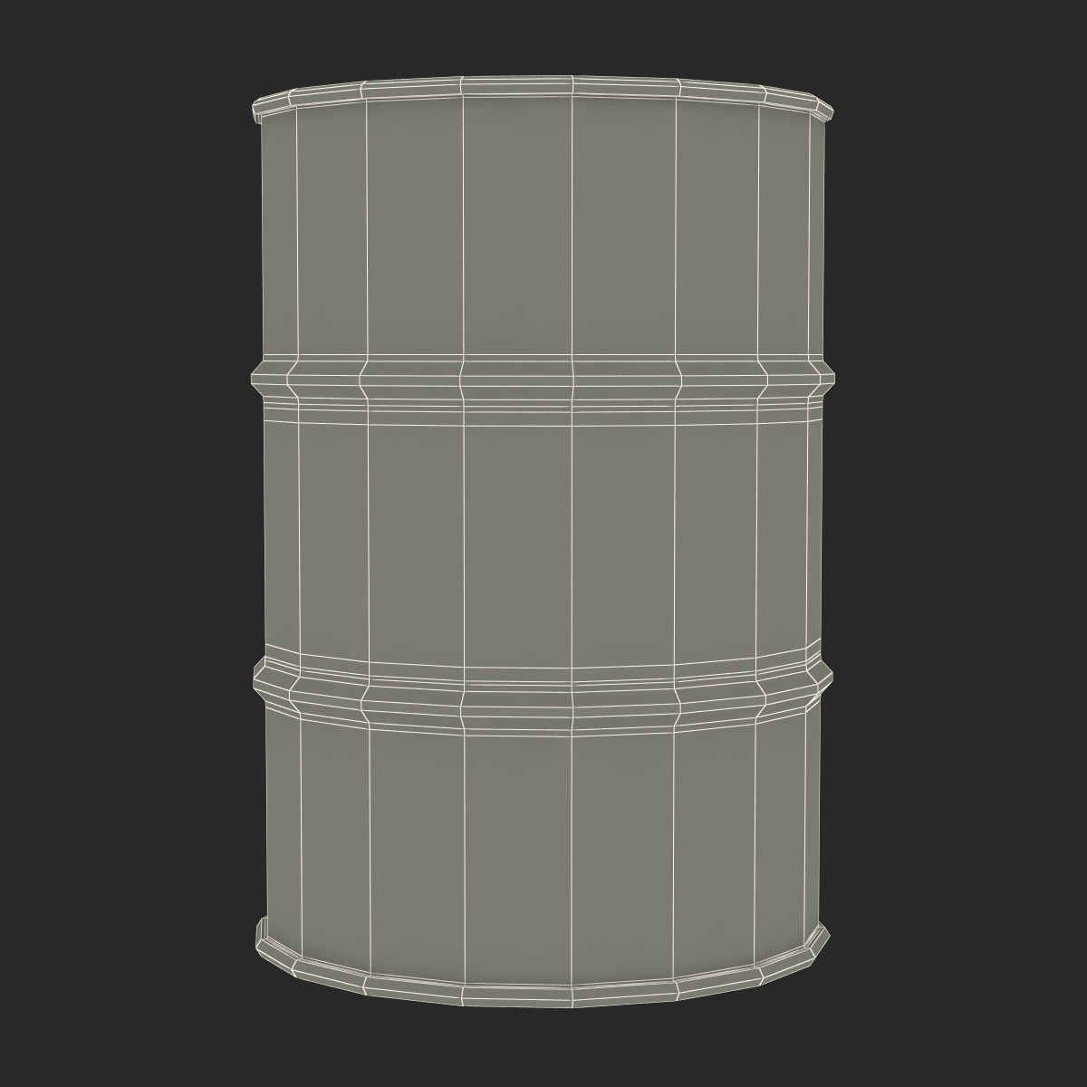 3D Oil Drum 200l Blue model