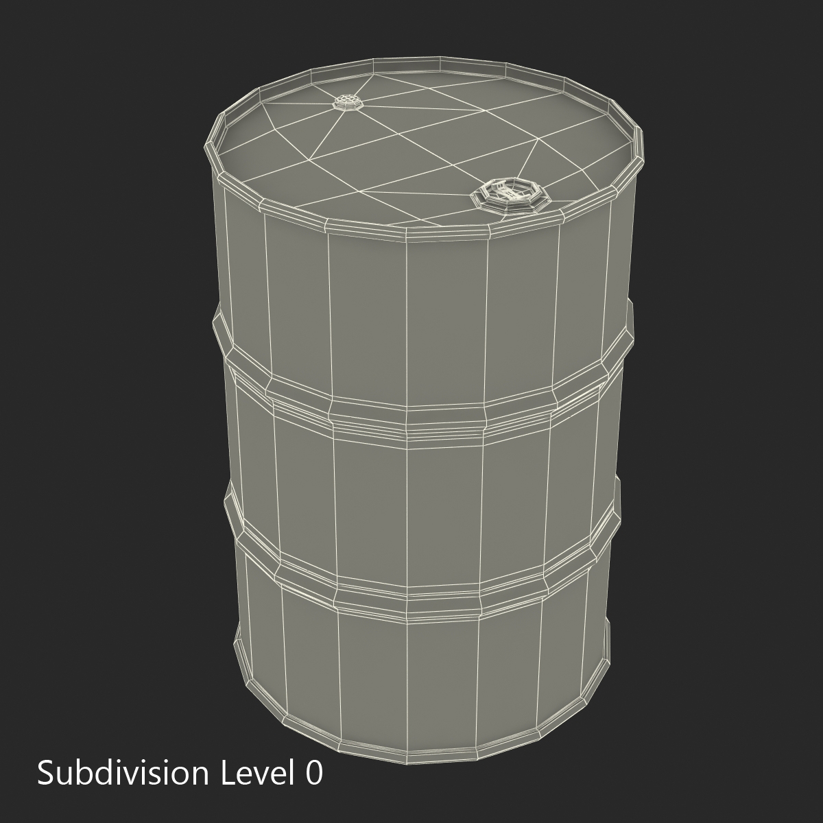 3D Oil Drum 200l Blue model