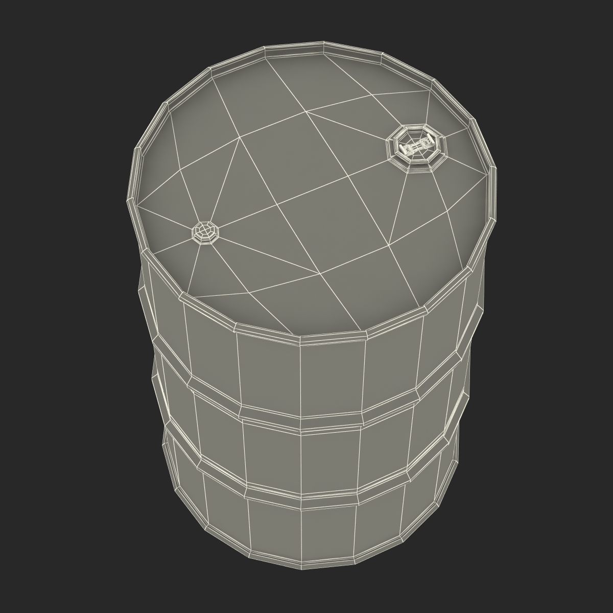 3D Oil Drum 200l Blue model