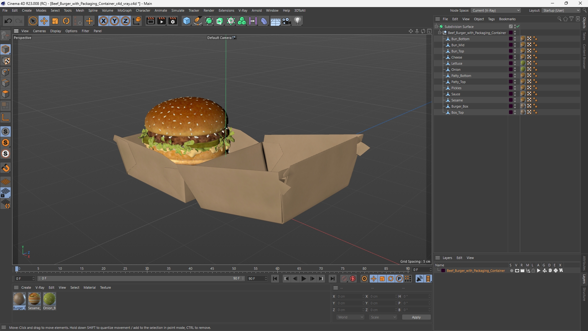 Beef Burger with Packaging Container, view 11