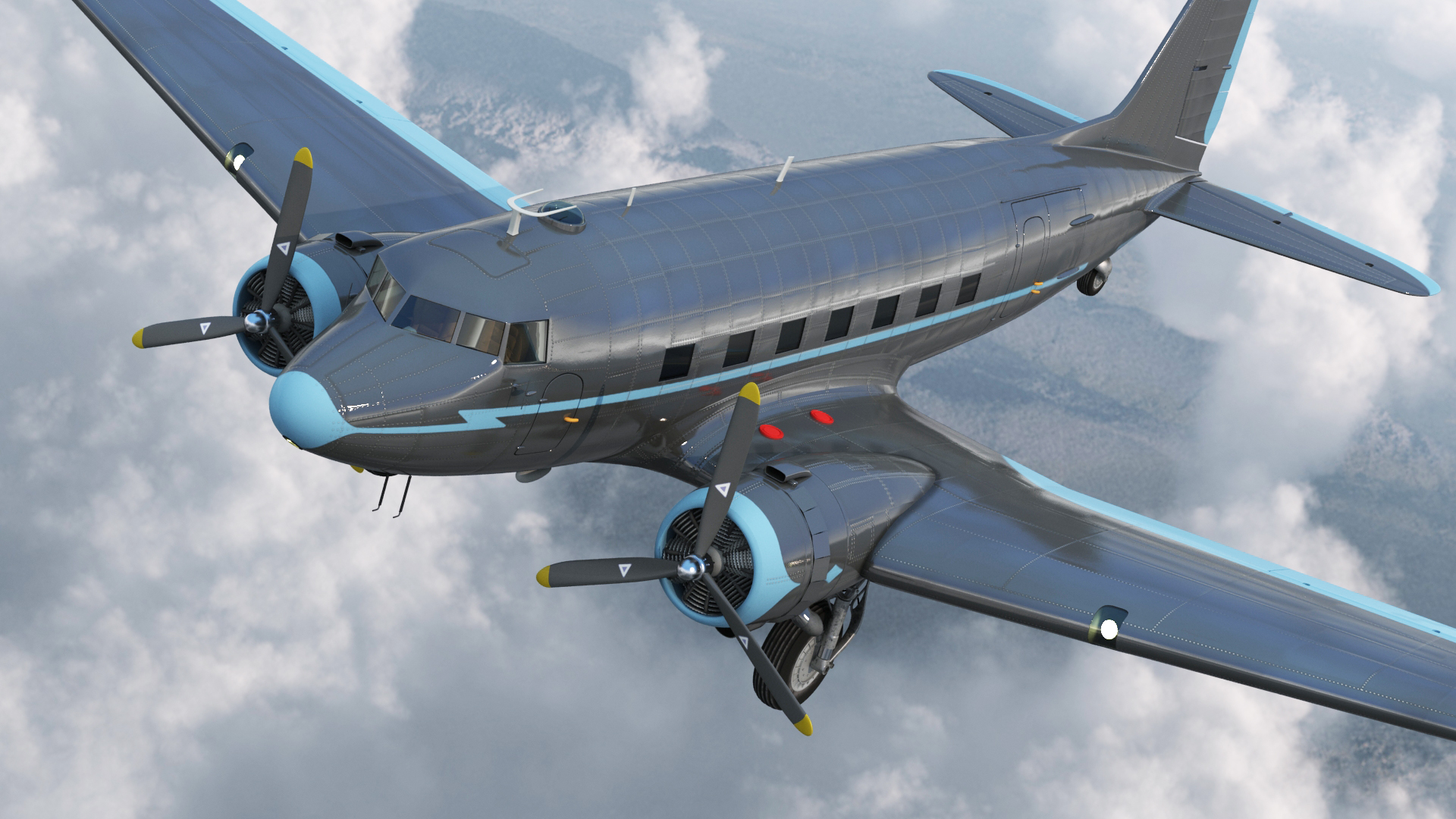 Vintage Airliner Generic 3D model