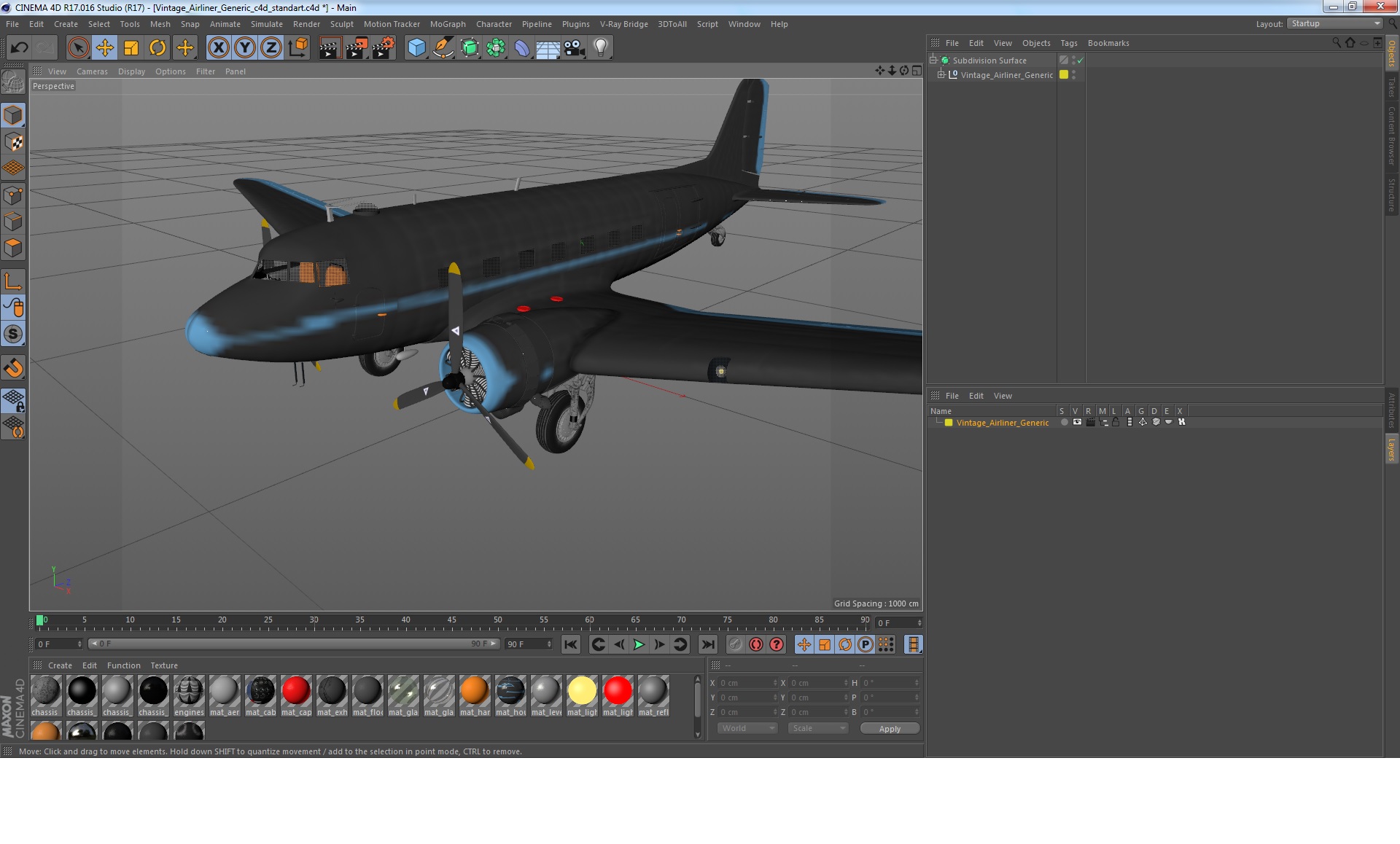 Vintage Airliner Generic 3D model